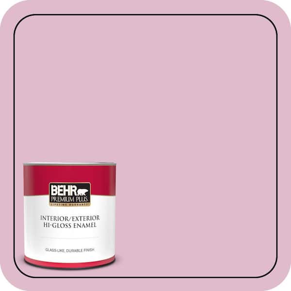 BEHR PREMIUM PLUS 1 qt. #M130-3 Wild Geranium Hi-Gloss Enamel Interior ...