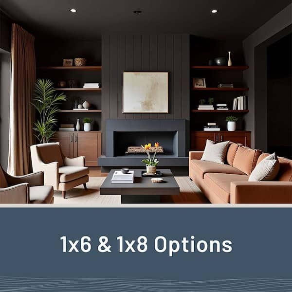 1 in. x 6 in. x 8 ft. Timeless Truffle Smooth Painted Nickel Gap Shiplap Wood Pine Board (6-Pack)