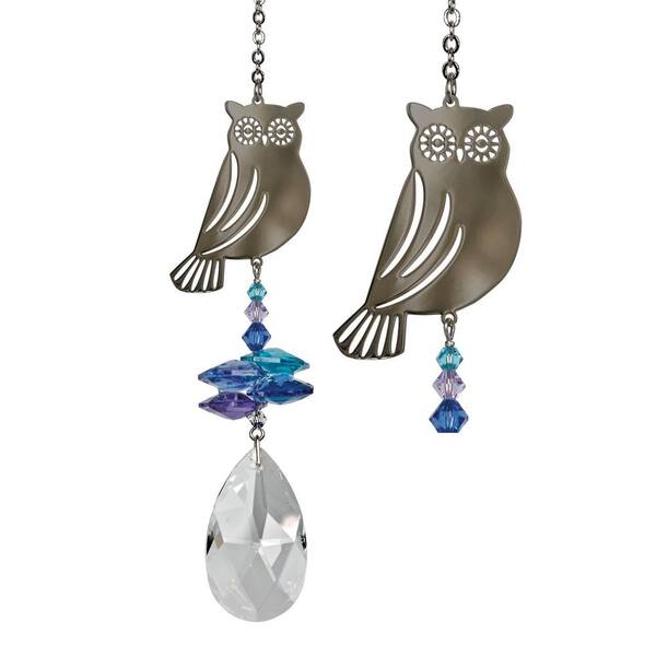 WOODSTOCK CHIMES Woodstock Rainbow Makers Collection, Crystal Fantasy, 4.5 in. Owl Crystal Suncatcher