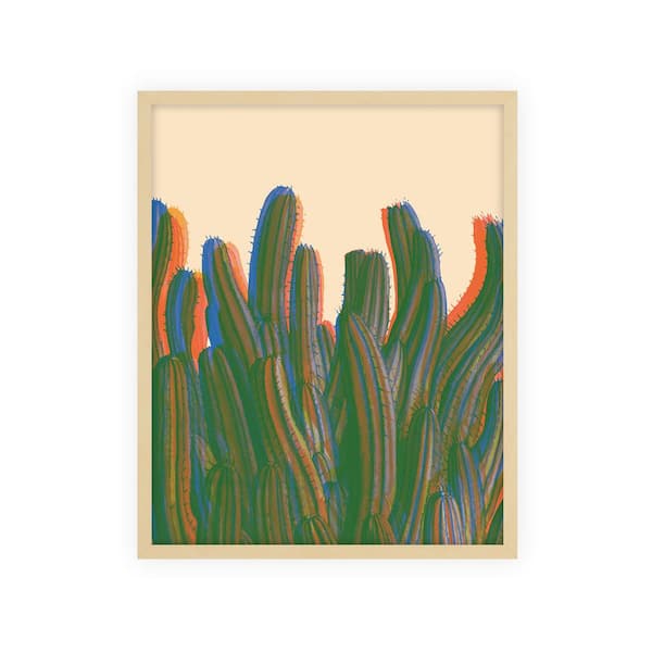 Unbranded Desert Cactus Framed Nature Art Print 42 in. x 34 in.