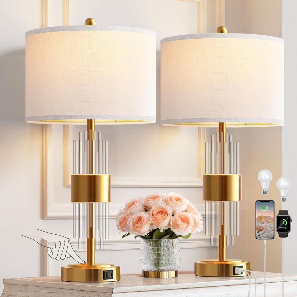 Lamp Shade Brushed Gold Desk Lamp ARISKEEN Brushed Gold Table Lamp