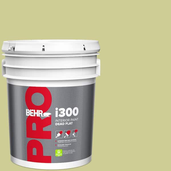 BEHR PRO 5 gal. #400D-4 Corn Husk Green Dead Flat Interior Paint