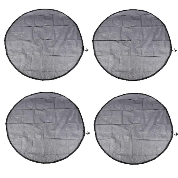 Unbranded Rain Barrel Mesh Cover, Rain Barrel Net Cord Rain Barrel Water Barrel Cover Protection Lid (4 Pack)