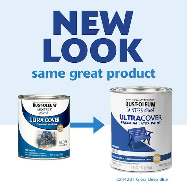 32 oz. Ultra Cover Gloss Deep Blue General Purpose Paint (Case of 2)