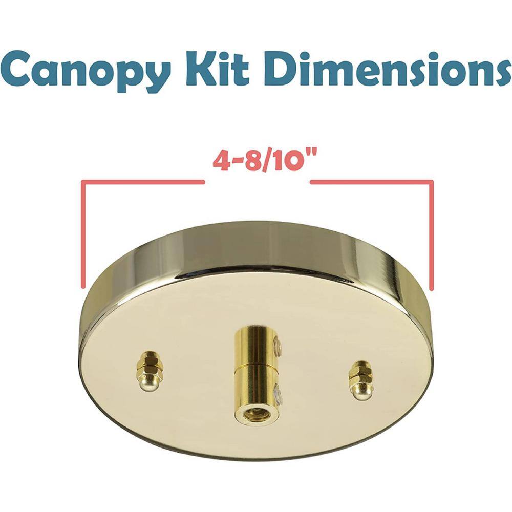 Brass Circular Canopy Kit with Mounting Hardware
