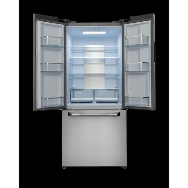 30 in. 17.5 cu. ft. Counter Depth French Door Refrigerator in Stainless Steel