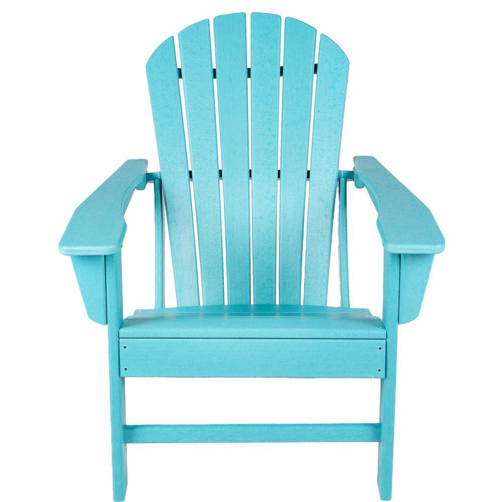 Classic Blue Plastic Adirondack Chair