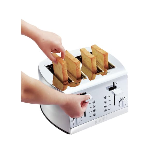 KRUPS Breakfast Essentials Stainless Steel Toaster, 4-Slice