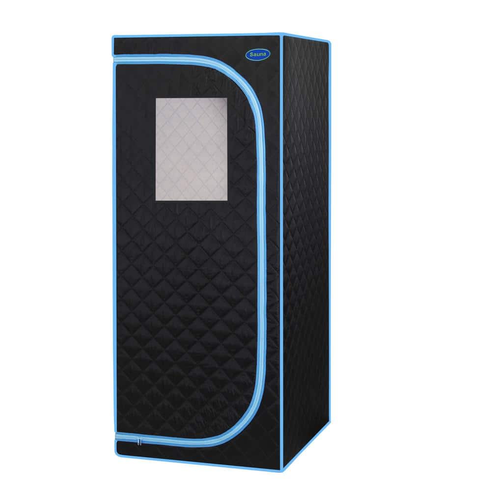 Black and Blue Binding 1-Person Sauna with High-quality Thermal Insulation 