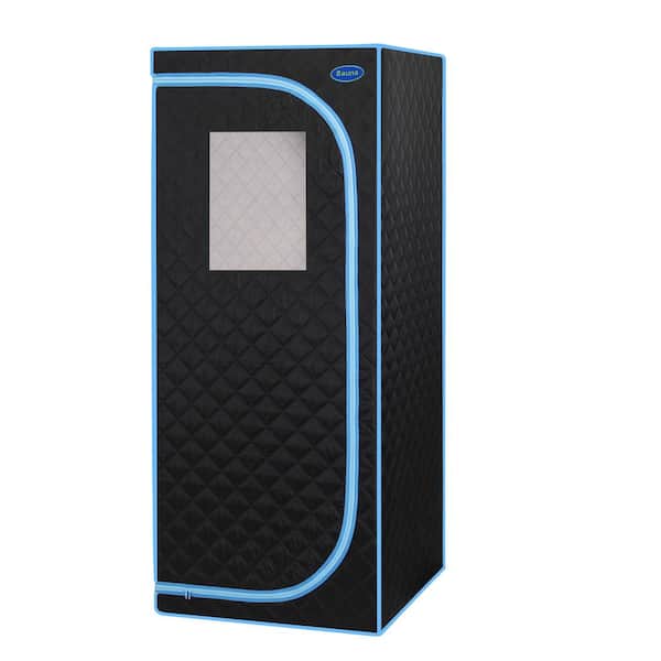 Unbranded Black and Blue Binding 1-Person Sauna with High-quality Thermal Insulation and Waterproof Fabric
