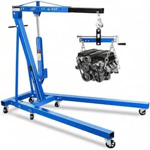Caster Wheel Lock Pin Cfosore 2 Ton Yellow Folding Engine Hoist Cherry Picker, 4400lbs Heavy ...