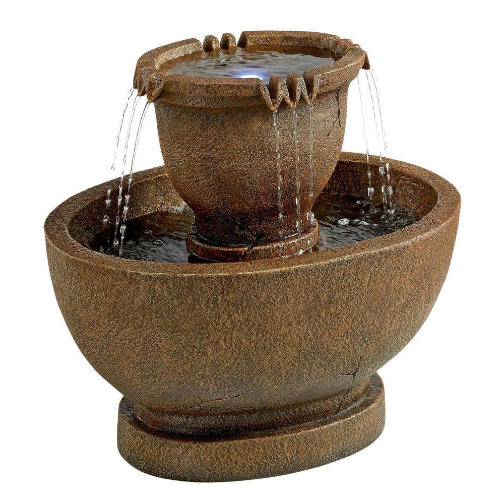 Design Toscano Richardson Oval Urns Cascading Grande Stone Bonded Resin  Garden Fountain SS11121 - The Home Depot