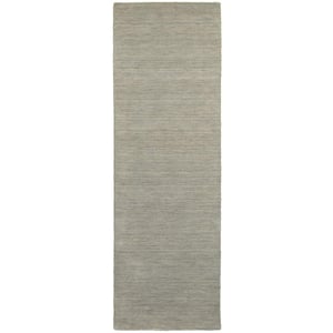 Aiden Grey/Grey 2 ft. x 8 ft. Solid Runner Rug