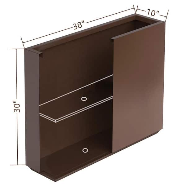 Long Box Metal Rectangular Planter in Espresso