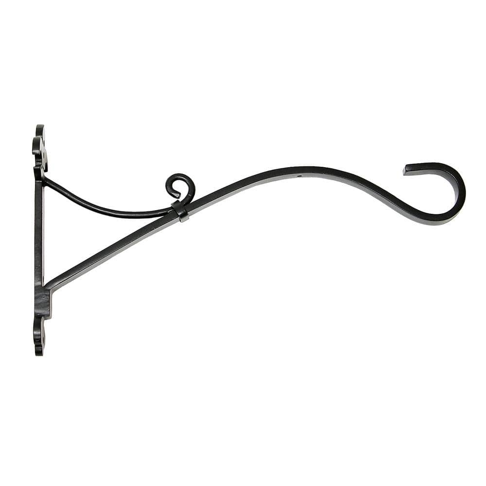Black Wrought Iron Fleur-de-Lis Hanging Bracket