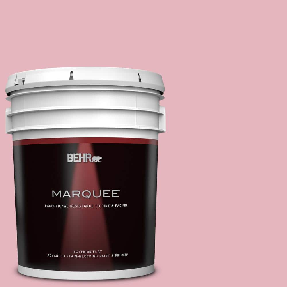 BEHR MARQUEE 5 gal. #M140-3 Premium Pink Flat Exterior Paint & Primer  445405 - The Home Depot