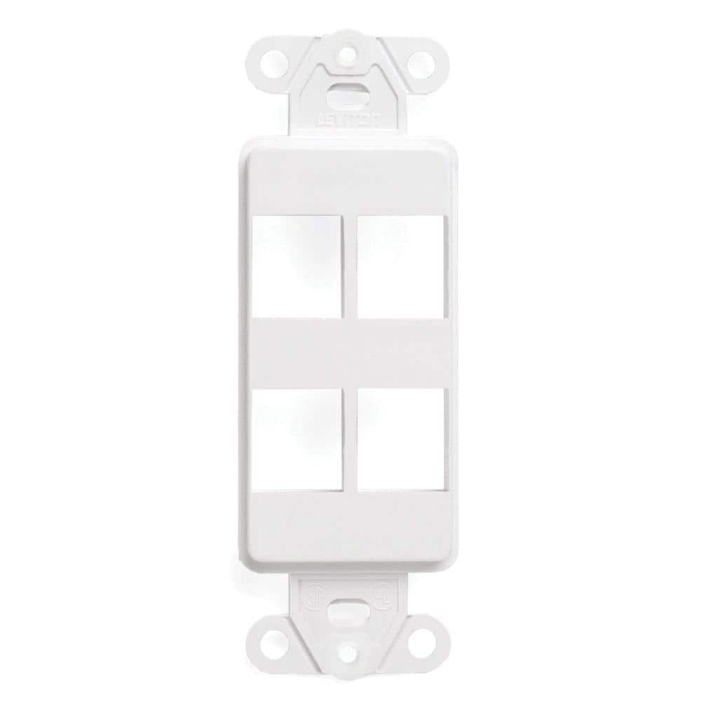 Reviews For Leviton 1 Gang Decora Quickport 4 Port Insert In White Pg 1 The Home Depot 0399