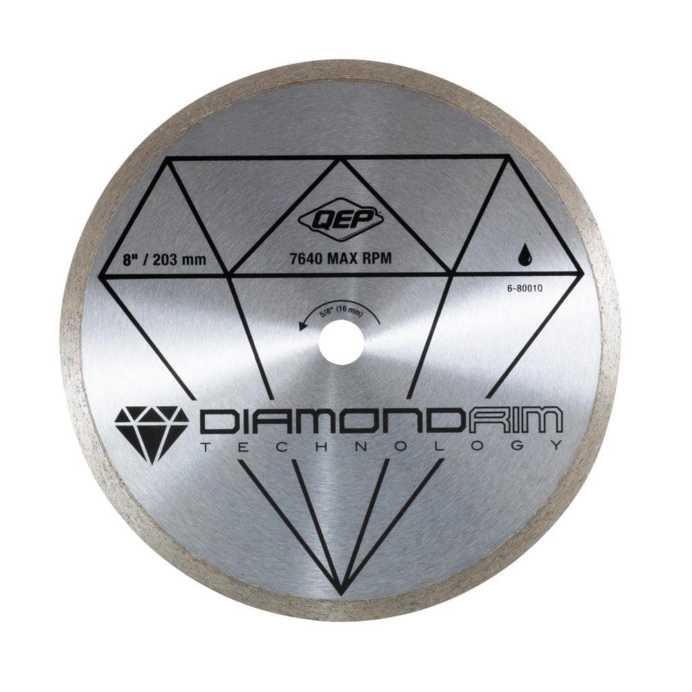 QEP 8 In. Diamond Blade For Wet Tile Saws 6-8001Q - The Home Depot