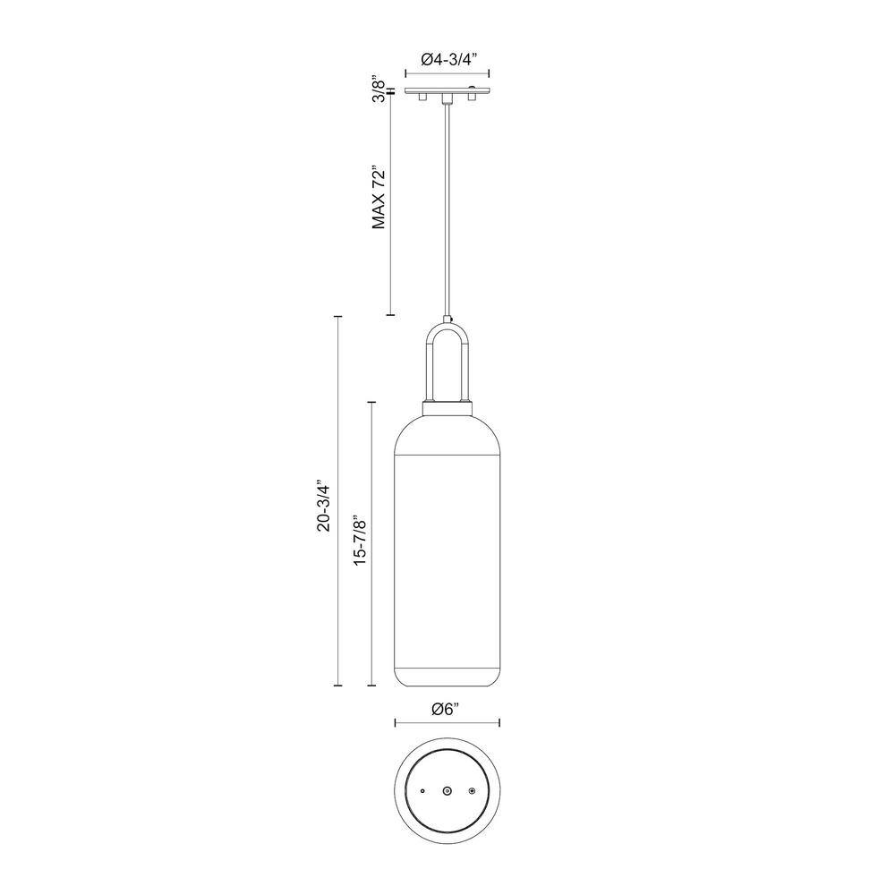 Soji Mini Matte Black & Clear Glass Pendant Light