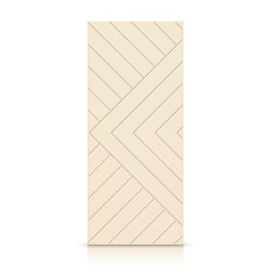 30 in. x 80 in. Hollow Core Beige Stained Composite MDF Interior Door Slab