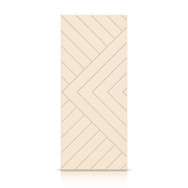 CALHOME 34 in. x 96 in. Hollow Core Beige Stained Composite MDF Interior Door Slab