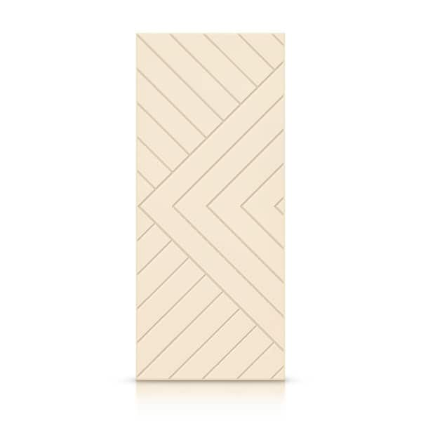 CALHOME 36 in. x 96 in. Hollow Core Beige Stained Composite MDF Interior Door Slab