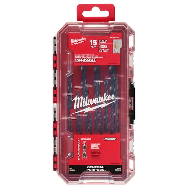Milwaukee Thunderbolt® Black Oxide Drill Bits – 21-Pc. Set, Model#  48-89-2801