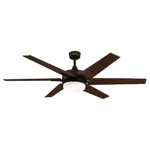Cayuga 60 in. LED Black-Bronze Smart Ceiling Fan with Light Kit and Remote Control