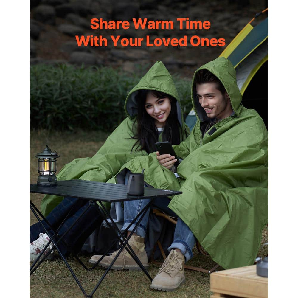 Large Army Green Waterproof Polyester Travel Blanket