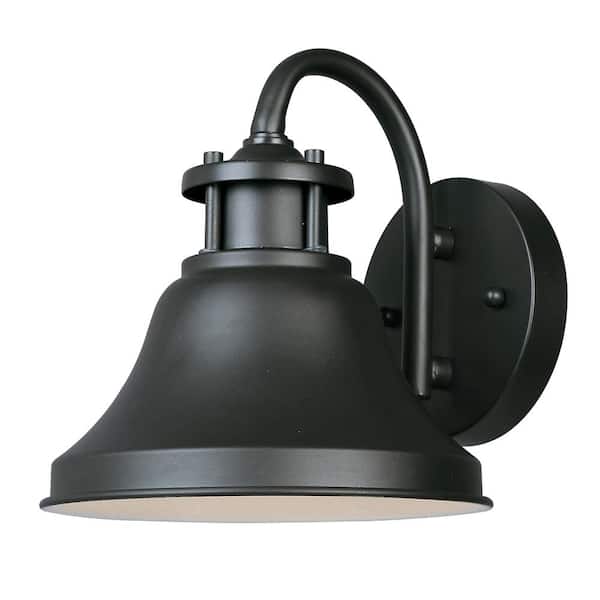 Designers Fountain Bayport 7.75 in. Bronze Dark Sky 1-Light Outdoor Line Voltage Wall Sconce with No Bulb Included