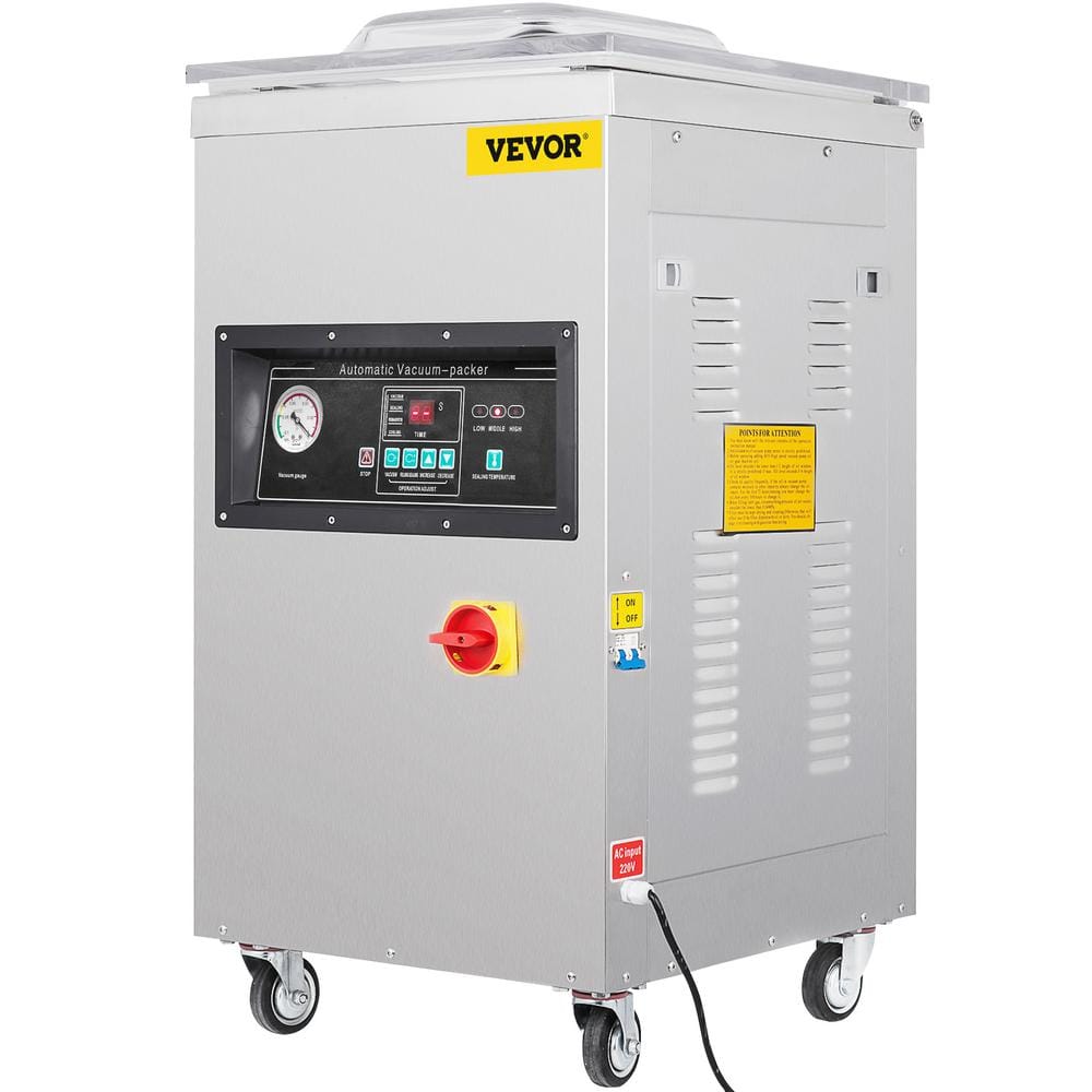 Food Vacuum Sealer 600-Watt Sealing Power Stainless Steel Vacuum Packing Machine
