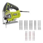 4.8 Amp Corded Variable Speed Orbital Jig Saw with All Purpose Jig Saw Blade Set (20-Piece)