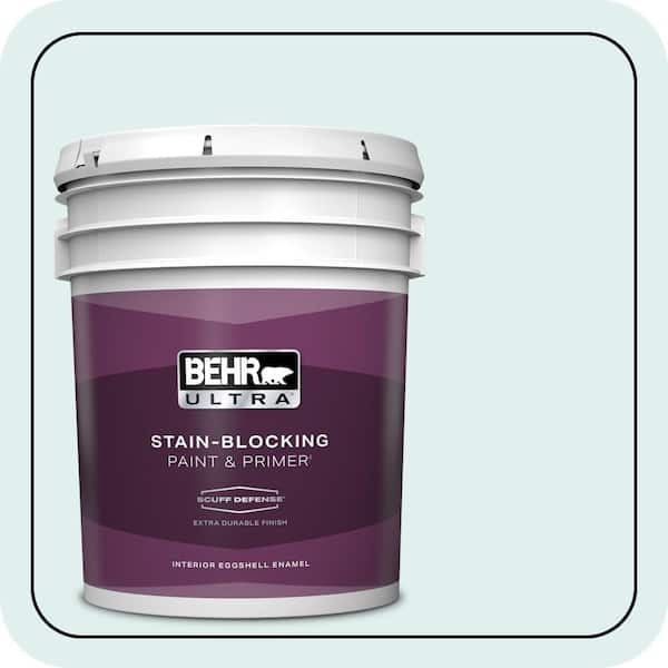 BEHR ULTRA 5 gal. #500C-1 Himalayan Mist Extra Durable Eggshell Enamel Interior Paint & Primer
