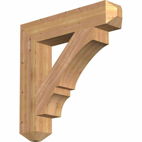 Ekena Millwork 5.5 in. x 30 in. x 30 in. Western Red Cedar Balboa Craftsman Smooth Bracket