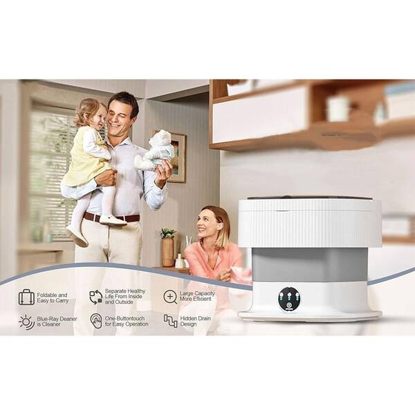 Aoibox 0.35 cu. ft. 10 L Portable Foldable Top Load Washer