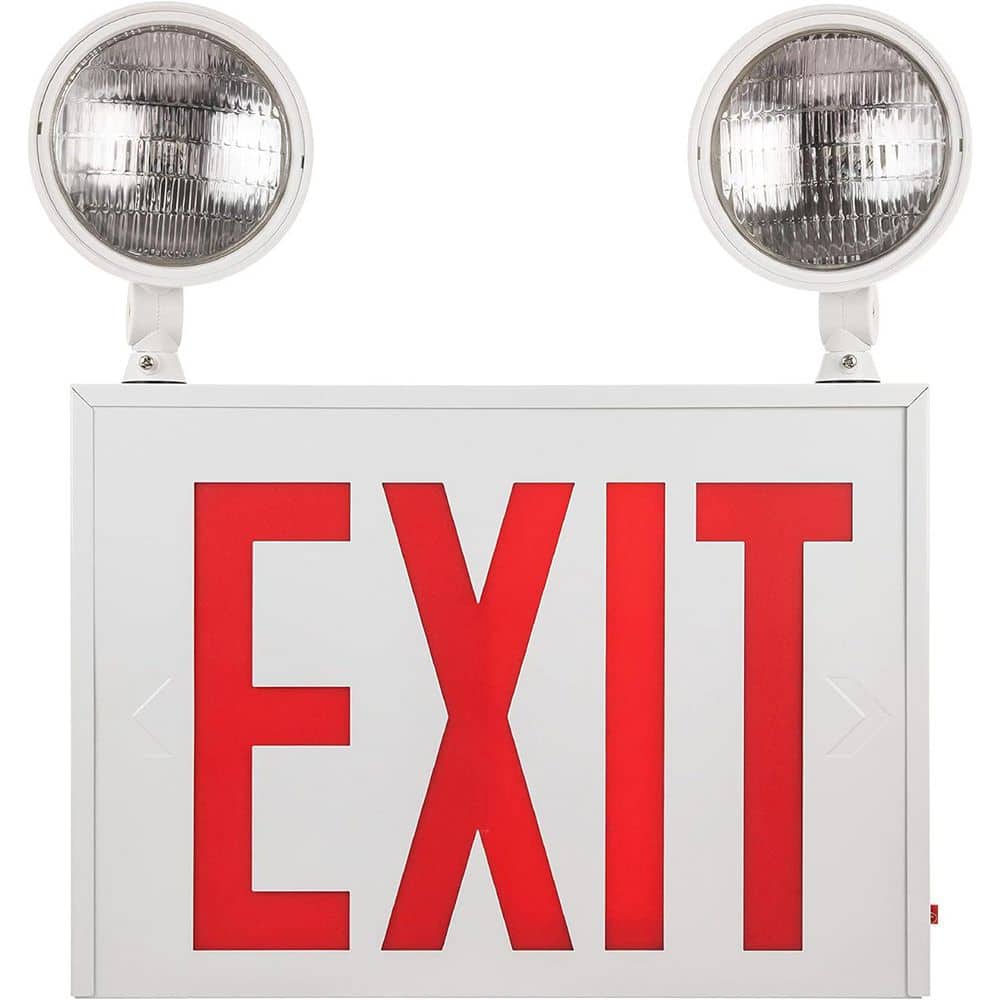 4.5-Watt 120-277V Integrate LED White Emergency Battery Power Back-Up Dual 360° Adjustable Exit Sign price history on PriceWatchPro