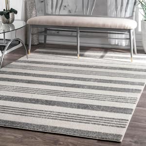 Vernazza Striped Gray 7 ft. x 9 ft. Area Rug