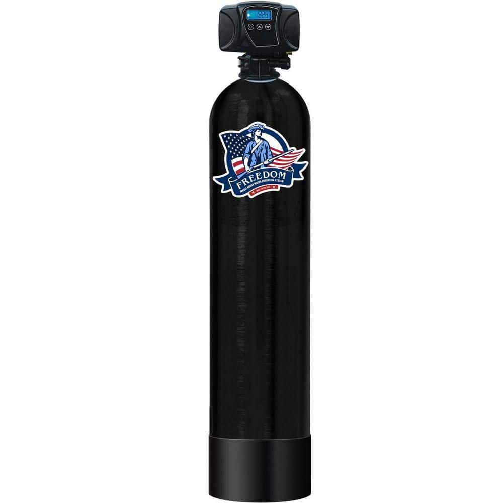 Fluoride Series 4-Stage Salt-Free Water Filtration System Treats Up To 6 Bathrooms in Black