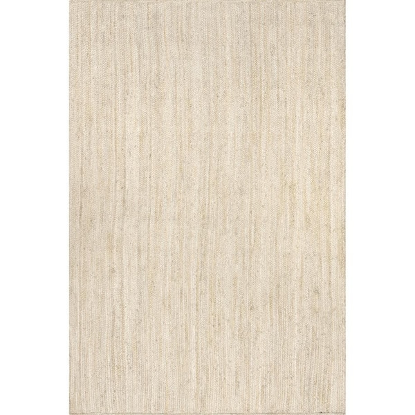 Rigo Chunky Loop Jute Off-White 12 ft. x 15 ft. Farmhouse Area Rug