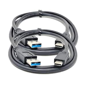 1 m 3.3 ft. USB 3.0 C-Male to A-Male Cable (2-Pack)