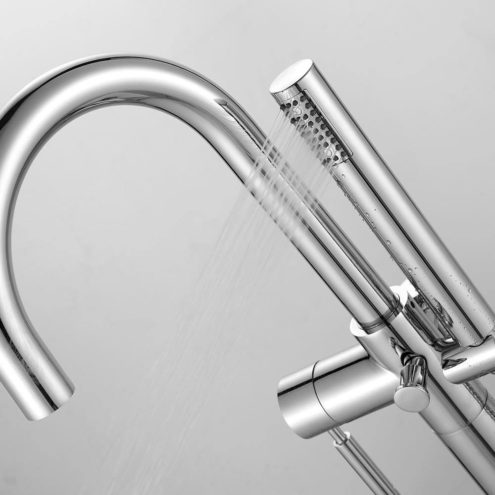 Athena Chrome Freestanding Roman Tub Faucet with Hand Shower