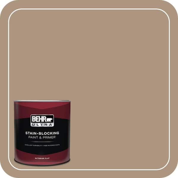 BEHR ULTRA 1 qt. Home Decorators Collection #HDC-SP14-5 Mocha Tan Flat Exterior Paint & Primer