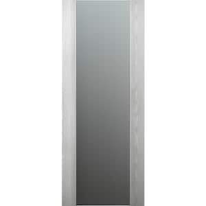 Vona 202 24 in. x 80 in. Solid Composite Core Full Lite Frosted Glass Ribeira Ash Prefinished Wood Door Slab