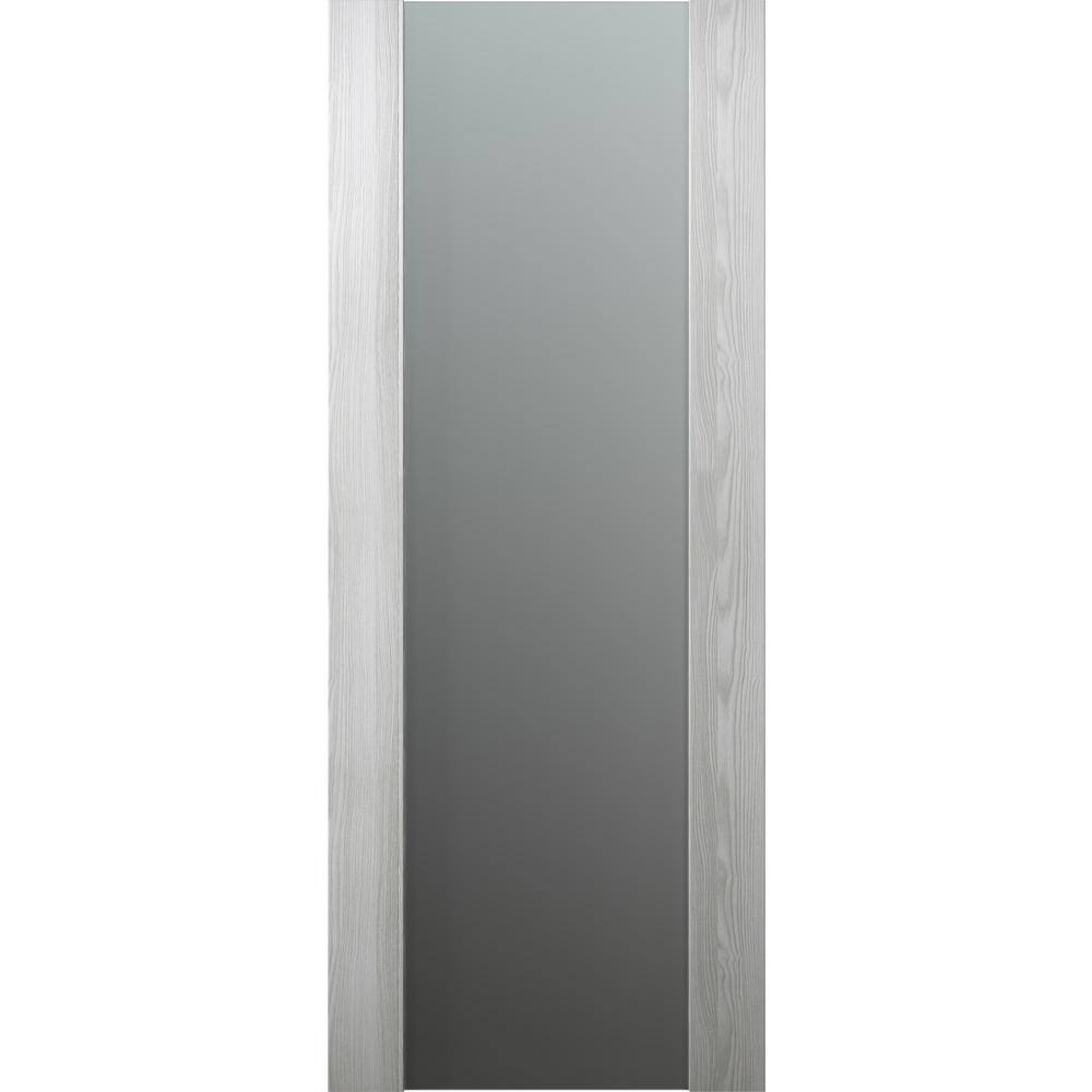 Ribeira Ash 31.75" x 79.38" Frosted Glass Paneled Interior Door