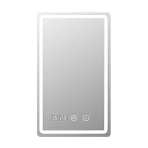 24 in. W x 32 in. H LED Rectangular Frameless Wall Mount Bathroom Vanity Mirror with Touch Sensor and 3 Color Lighting
