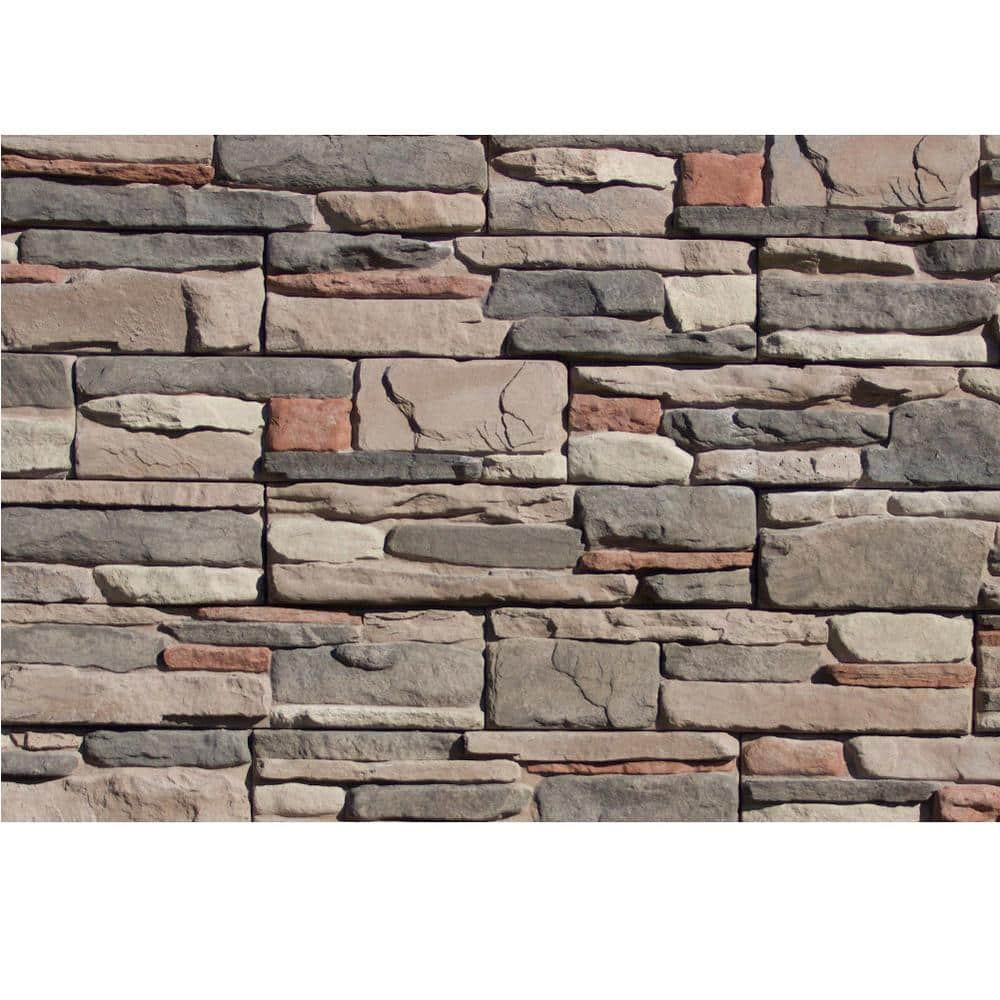 M-Rock Easy Stack 20 in. x 5 in. Elk Creek Manufactured Concrete Stone ...