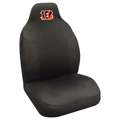 NFL - Cincinnati Bengals Black Polyester Embroidered 0.1 in. x 20 in. x 40 in. Seat Cover