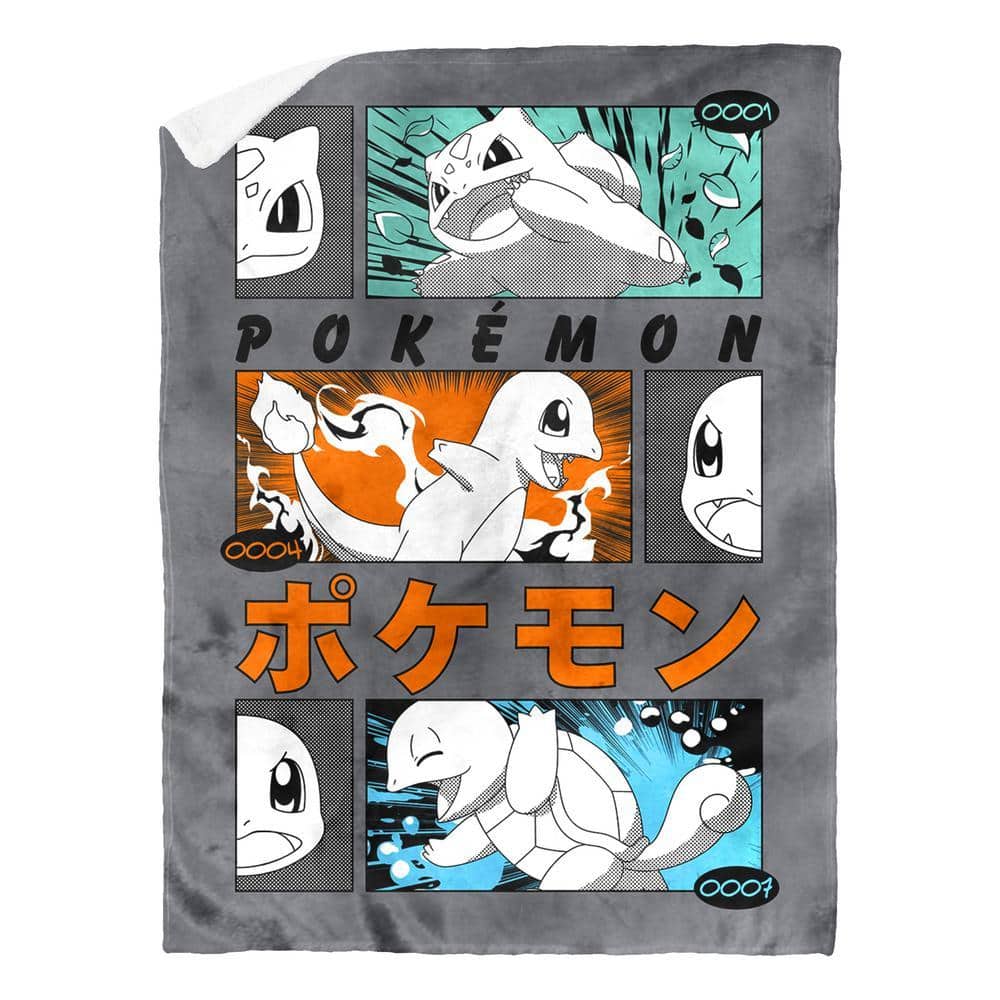 THE NORTHWEST GROUP Pokemon Grass, Fire, Water Mink Sherpa Multi-Colored Throw  Blanket 1POKA33000003OOF - The Home Depot