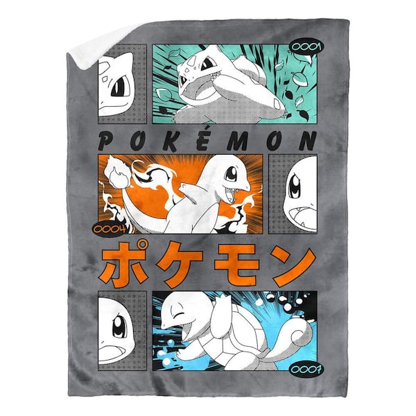 THE NORTHWEST GROUP Pokemon Grass, Fire, Water Mink Sherpa Multi-Colored  Throw Blanket 1POKA33000003OOF - The Home Depot