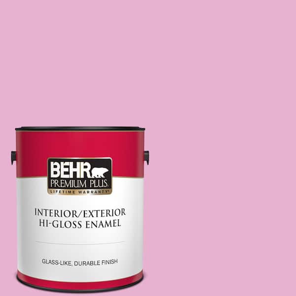 BEHR PREMIUM PLUS 1 gal. #P120-2 Gumball Hi-Gloss Enamel Interior/Exterior Paint
